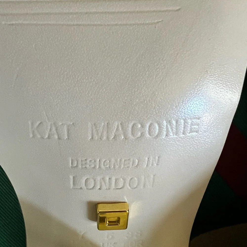 Gold and Cream Heart Heel Sandals - Picture 9 of 11